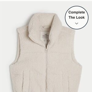 Hollister Cream Sherpa Vest